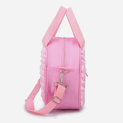 Girls Crossbody Bag Handbag Ballerina Pattern Nylon Dance Bag
