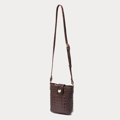 Crossbody Bag For Women Retro Crocodile Pattern Phone Bag