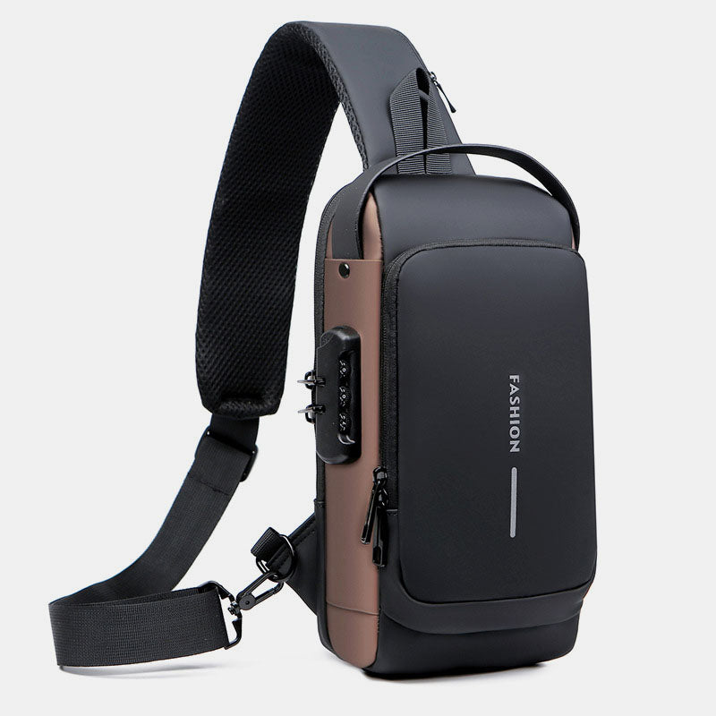 Anti-theft Sling Bag Cross Body Bag with USB Charging Port Password Locked