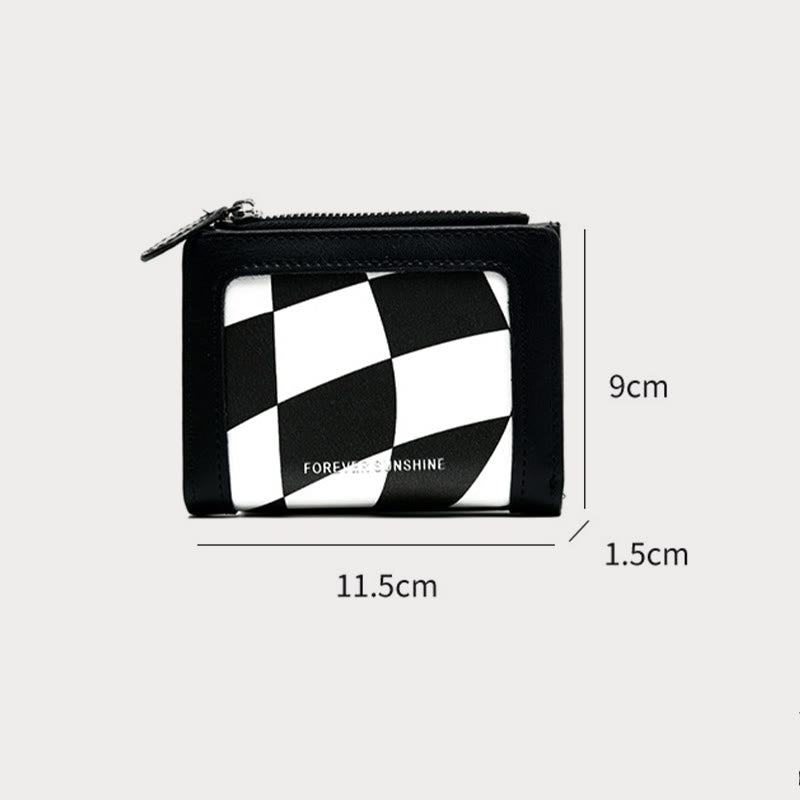 Wallet For Women Protable Light Color Short Leather Money Clip