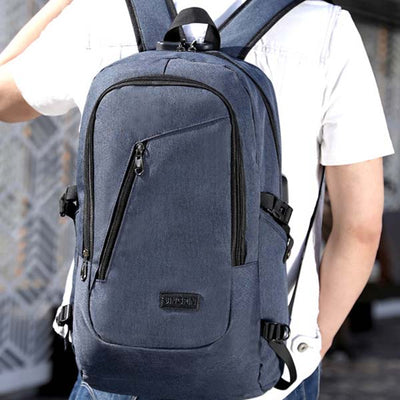 Anti-theft Travel Business Backpack with Lock and USB Charging Port