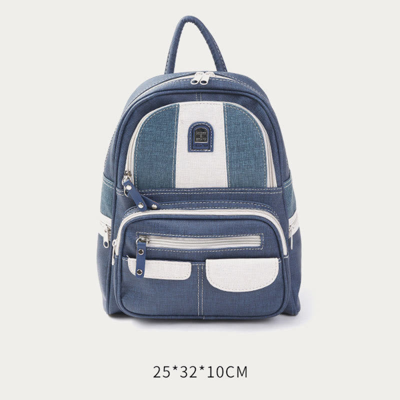Zipper Sling Bag For Women Retro Simple Multifunctional Backpack