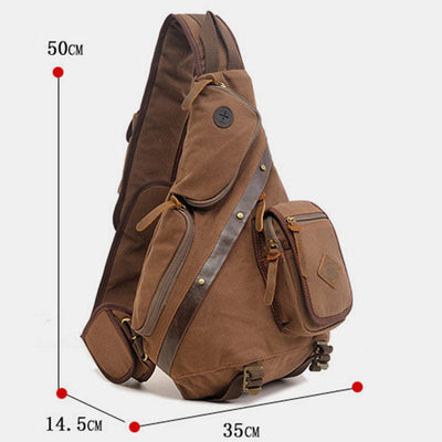 Large Capacity Retro Sling Bag Messenger Bag