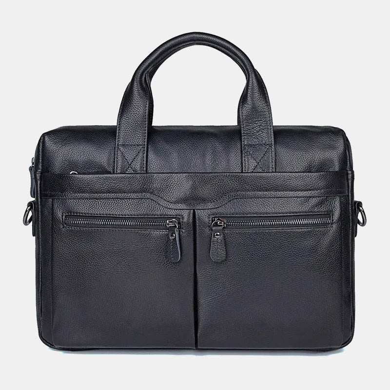 Business Briefcase Messenger Bag For Men Genuine Leather Laptop Bag