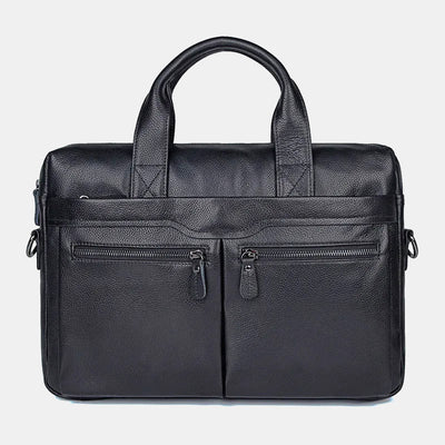 Business Briefcase Messenger Bag For Men Genuine Leather Laptop Bag