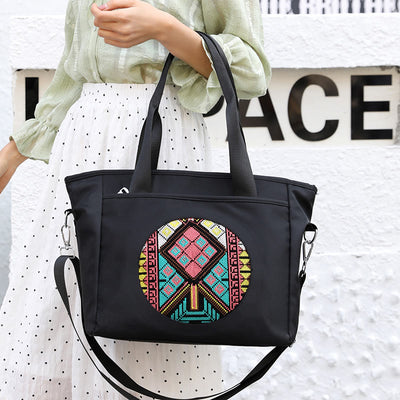 Lightweight Nylon Tote Ethnic Waterproof Shoulder Purse For Women