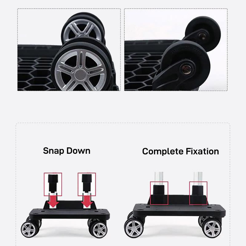 Multifunctional Portable Trolley For Women Detachable Folding Wheel Tote