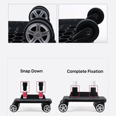 Multifunctional Portable Trolley For Women Detachable Folding Wheel Tote