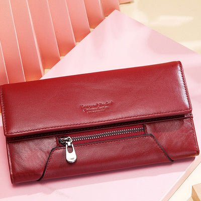 RFID Anti-Theft Multi-Card Genuine Leather Wallet