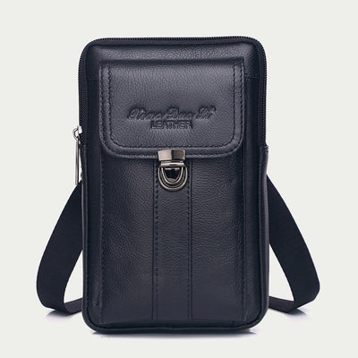 Small Messenger Bag For Men Business Genuine Leather Portable Bag