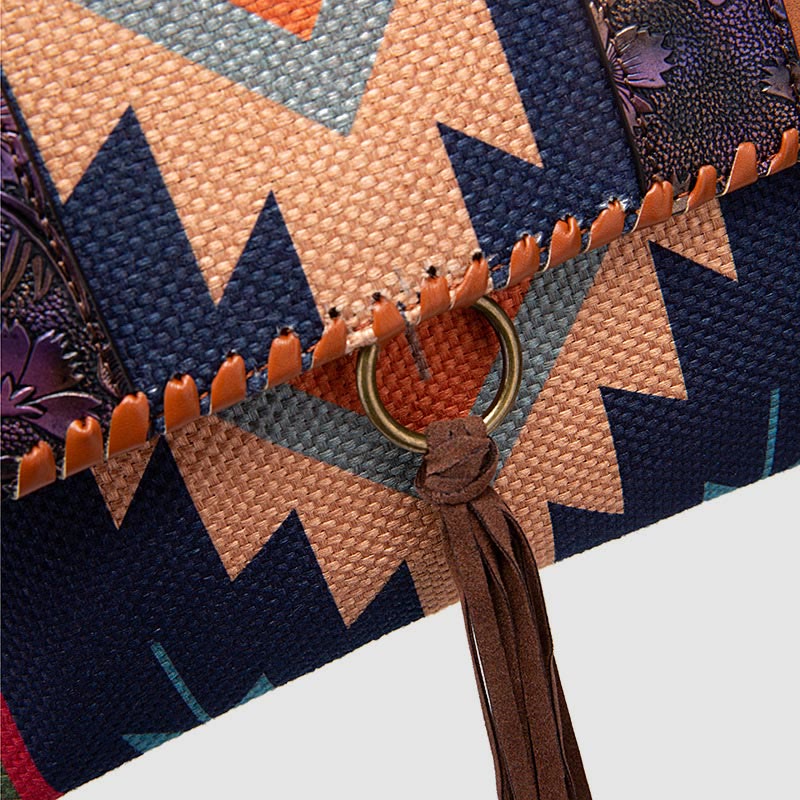 Crossbody Bag For Women Vintage Tassel Large Capacity Shopping Bag