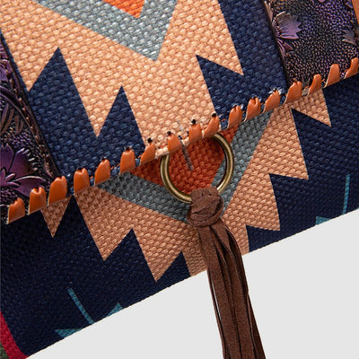 Crossbody Bag For Women Vintage Tassel Large Capacity Shopping Bag