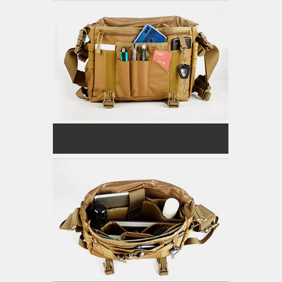 Men's Military Messenger Bag Crossbody Bag Travel Carry Bag with Multi-Slots
