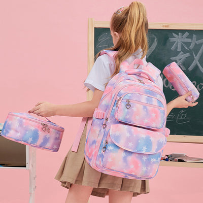 Backpack for Teen Girls 3Pcs School Bag Set with Lunch bag Pencil Bags