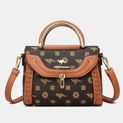 Elegant Dating Handbag For Women Buckle Leather Square Crossbody Bag