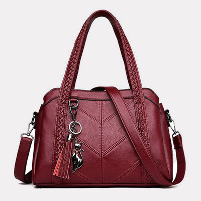 Top-Handle Bag For Women Tassel Large Capacity Crossbody Bag