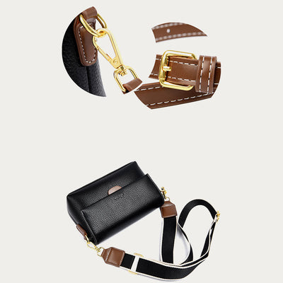Faux Leather Crossbody Cell Phone Purse with 2 Shoulder Strap