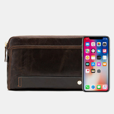 Large Capacity Genuine Leather Business Wallet