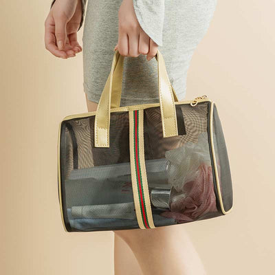 Large Capacity Protable Mesh Cosmetic Storage Bag