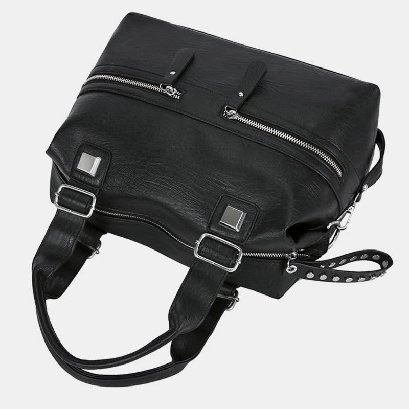 Large Capacity Durable Vintage Soft Leather Tote Bag