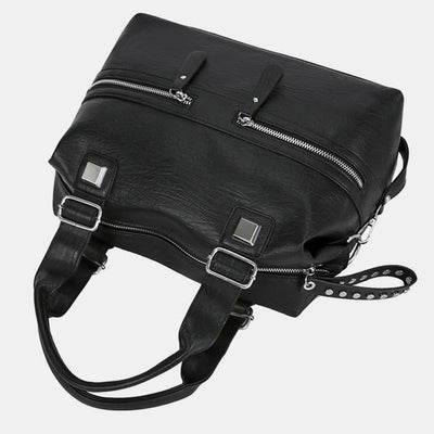 Large Capacity Durable Vintage Soft Leather Tote Bag