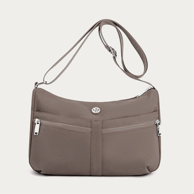 Solid Crossbody Bag For School Travel Simple Nylon Bag Purse