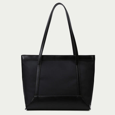 Large Capacity Tote Bag Durable PU Leather Shoulder Handbag