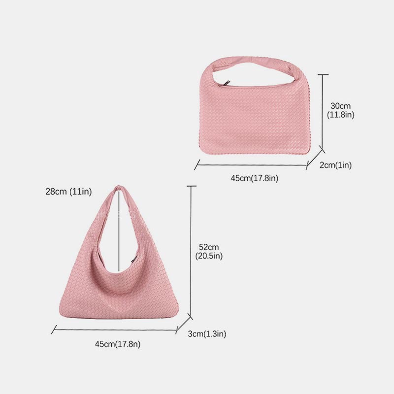 Shoulder Bag For Women Solid Color Large Capacity Minimalist Casual Handbag