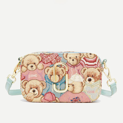 Women Girls Cute Bear Shoulder Bag Mini Crossbody Bag Purse