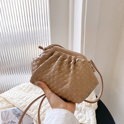 Crossbody Bag For Women Soft Knitted Buckle Design Daily Purse