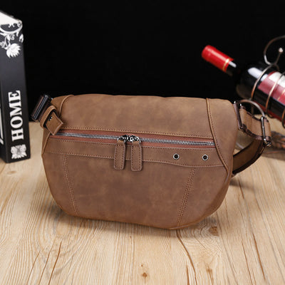 Retro Sling Bag For Men Riding Lightweight Crossbody Chest Daypack