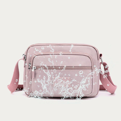 4 Zip Crossbody Bag Lightweight Nylon Purse for Women