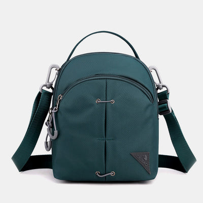 Double Layer Nylon Small Womens Mens Crossbody Bag Waterproof Lightweight Purse