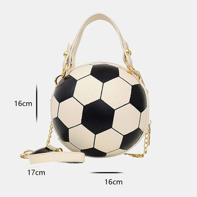Unique Design Basketball Football Look Mini Round Bag