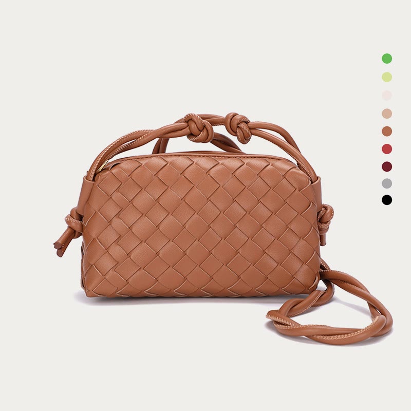 Crossbody Bag For Women Knitted Plaid Pattern Phone Bag