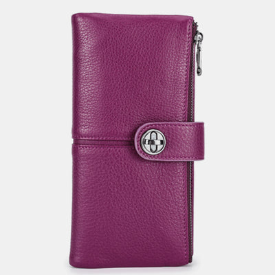 RFID Blocking Genuine Leather Women Wallet Anti-theft Air Tag Holder Card Holder