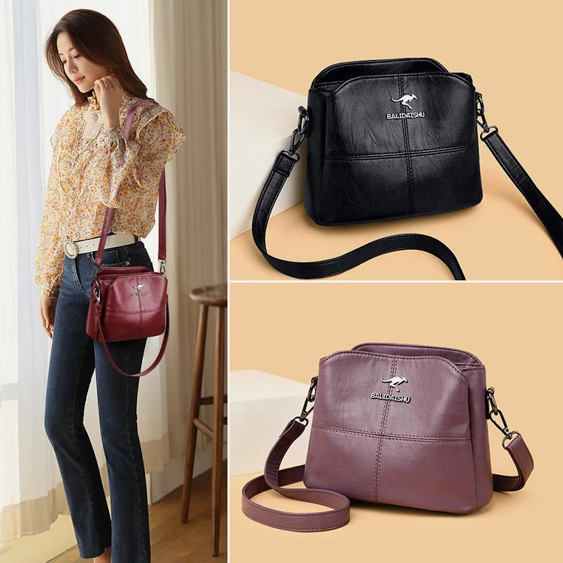 Purses and Handbags for Women Multi-Compartment PU Crossbody Bag Shoulder Bag