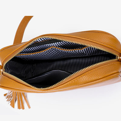 Crossbody Bag For Women Tassel Solid Color Casual Leather Bag