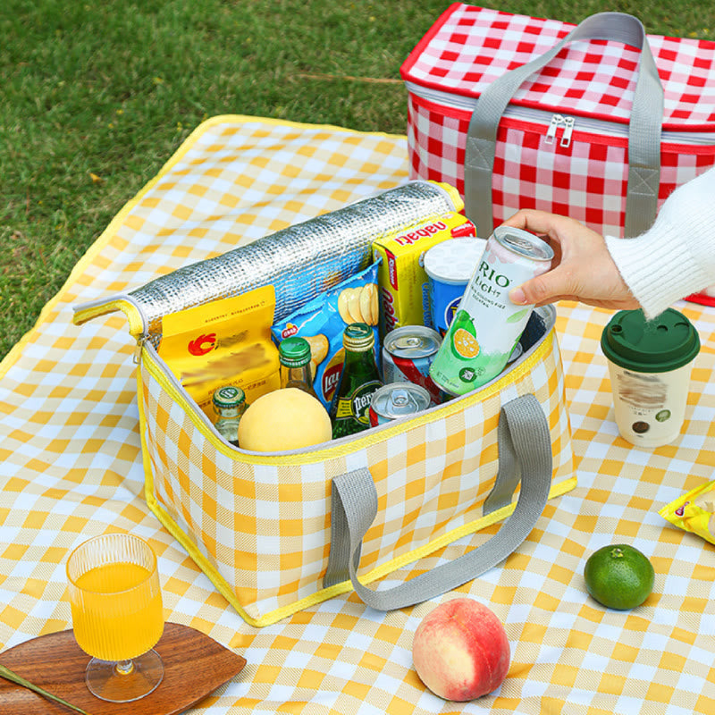 Cooler Bag For Outing Travel Thickened Aluminum Film Picnic Basket