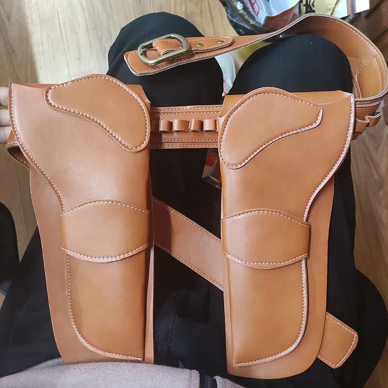 Punk Medieval Holster For Cosplay Adjustable Belt Leather Holster
