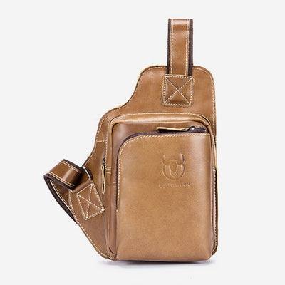 Large Capacity Genuine Leather Sling Bag