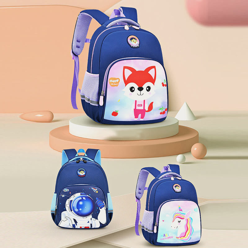Backpack For Kids Cartoon Character Printing Lightweight Oxford Schoolbag