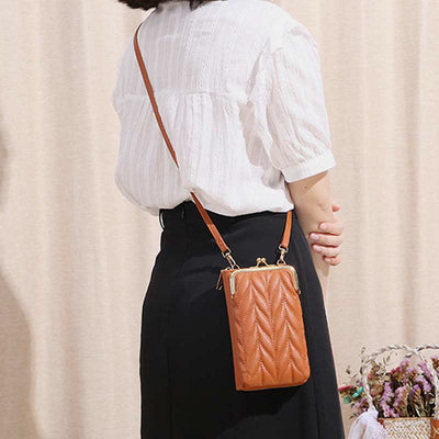 Leather Phone Bag For Women Large Capacity Crossbody Coin Wallet