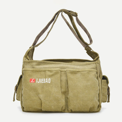Messenger Bag For Men Vintage Canvas Large Crossbody Kit