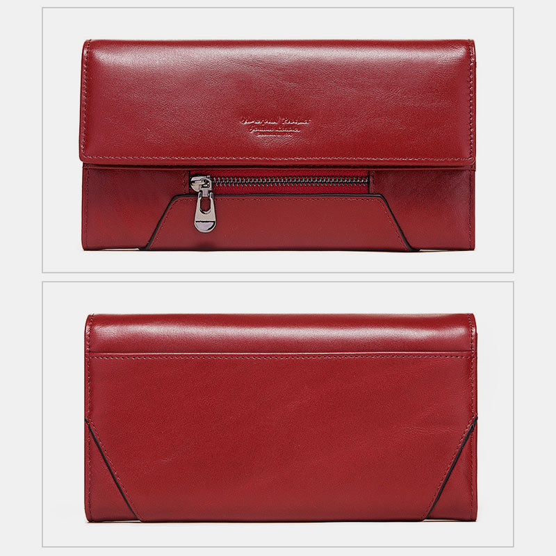 RFID Anti-Theft Multi-Card Genuine Leather Wallet