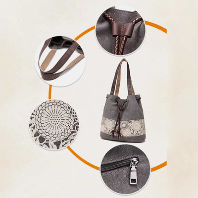 Shoulder Bag for Women Casual Large Capacity Printing Shopping Handbag
