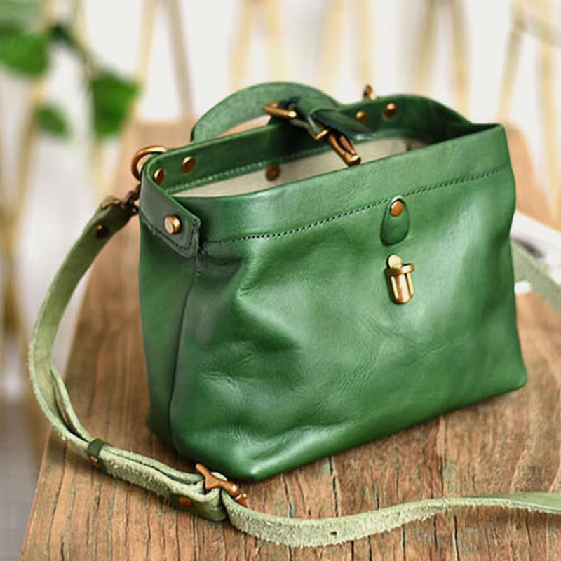 Handmade Crossbody Bag For Women Horizontal Retro Soft Shopping Bag