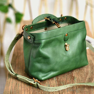 Handmade Crossbody Bag For Women Horizontal Retro Soft Shopping Bag