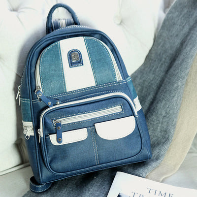 Zipper Sling Bag For Women Retro Simple Multifunctional Backpack