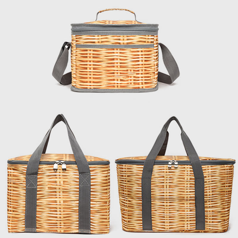 Cooler Bag For Travel Foldable Thicken Insulation Picnic Bag